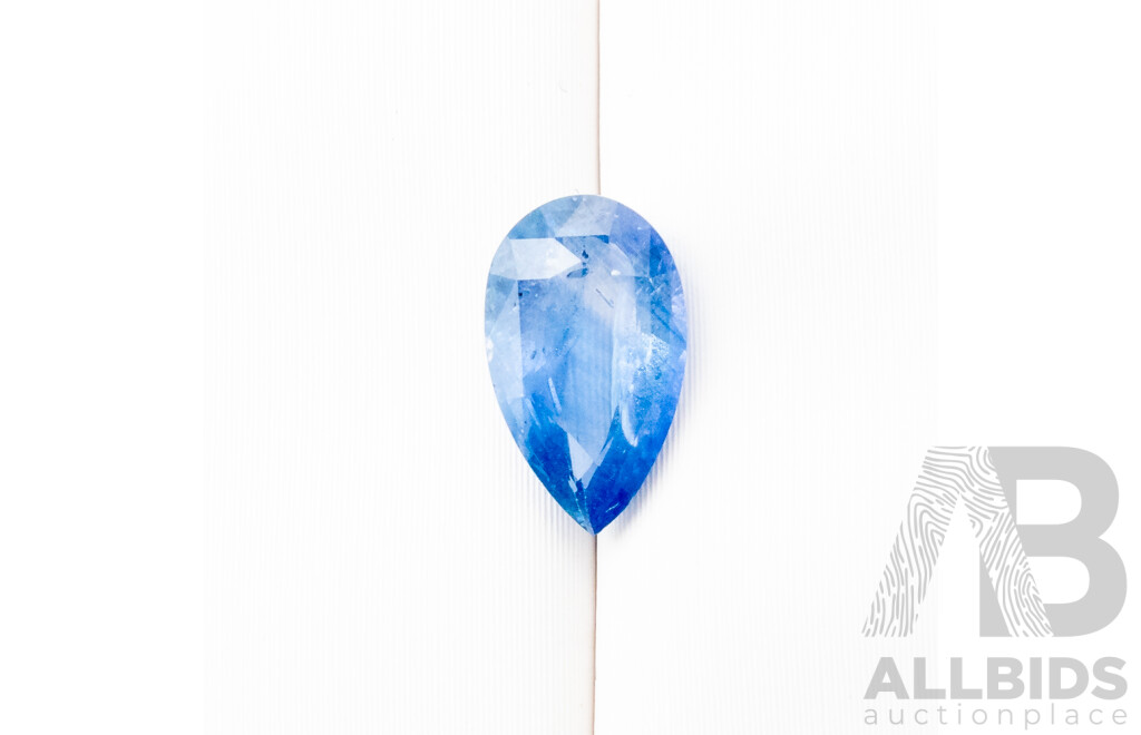 1.65ct Elongated Pear Cut Blue Sapphire