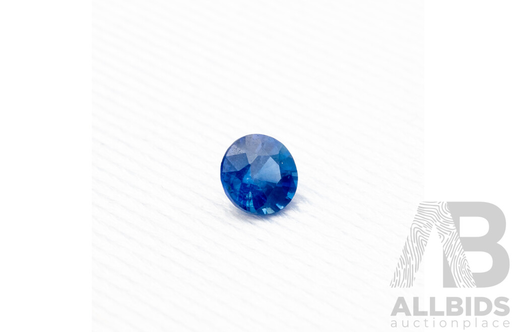 0.6ct Round Cut Royal Blue Sapphire