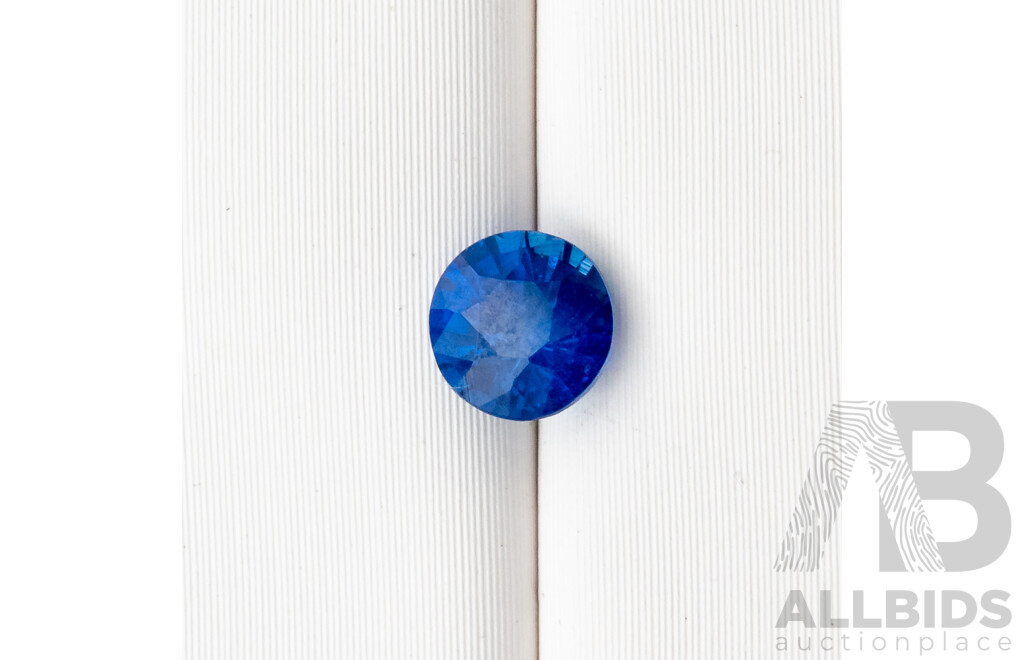 0.6ct Round Cut Royal Blue Sapphire