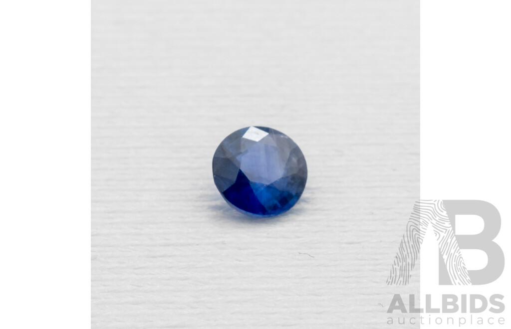 0.6ct Round Cut Royal Blue Sapphire