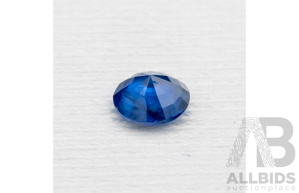 0.6ct Round Cut Royal Blue Sapphire