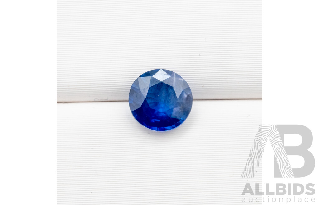 0.6ct Round Cut Royal Blue Sapphire