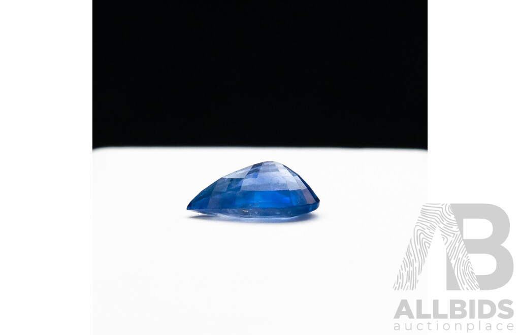 1.05ct Elongated Pear Cut Blue Sapphire