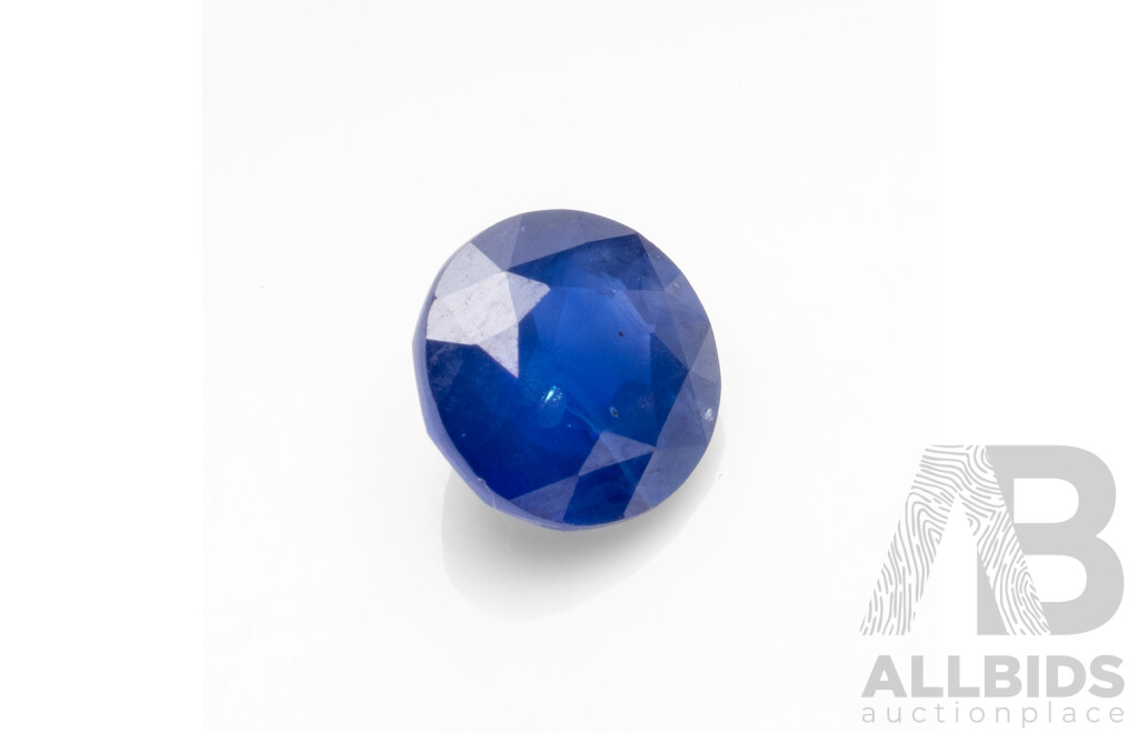 1.25ct Round Cut Royal Blue Sapphire