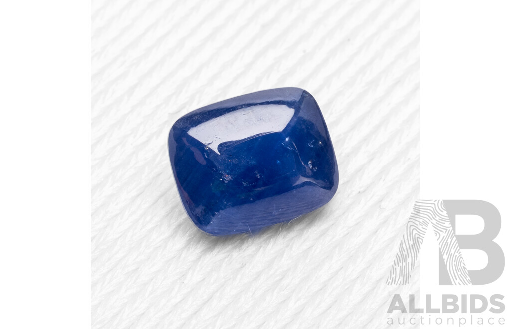 2.25ct Elongated Cushion Cut Sugar Loaf Blue Sapphire