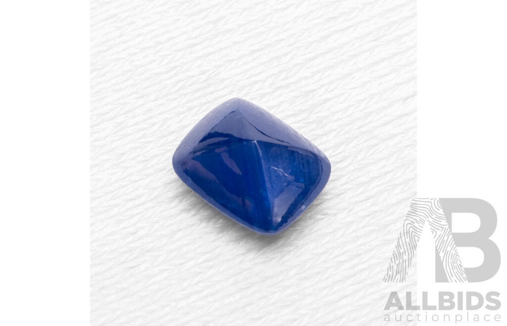 2.25ct Elongated Cushion Cut Sugar Loaf Blue Sapphire