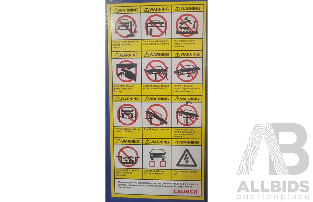 03/2011, Launch, Two-Post 4000KG Asymmetric Car Hoist