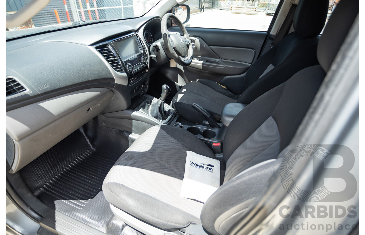 04/2018 Mitsubishi Triton GLX Plus (4x4) MQ MY18 Dual Cab Utility Grey Turbo 2.4L