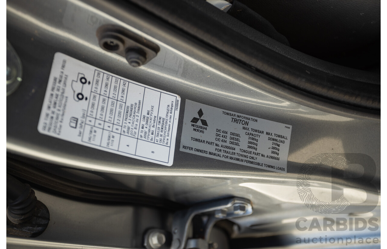04/2018 Mitsubishi Triton GLX Plus (4x4) MQ MY18 Dual Cab Utility Grey Turbo 2.4L