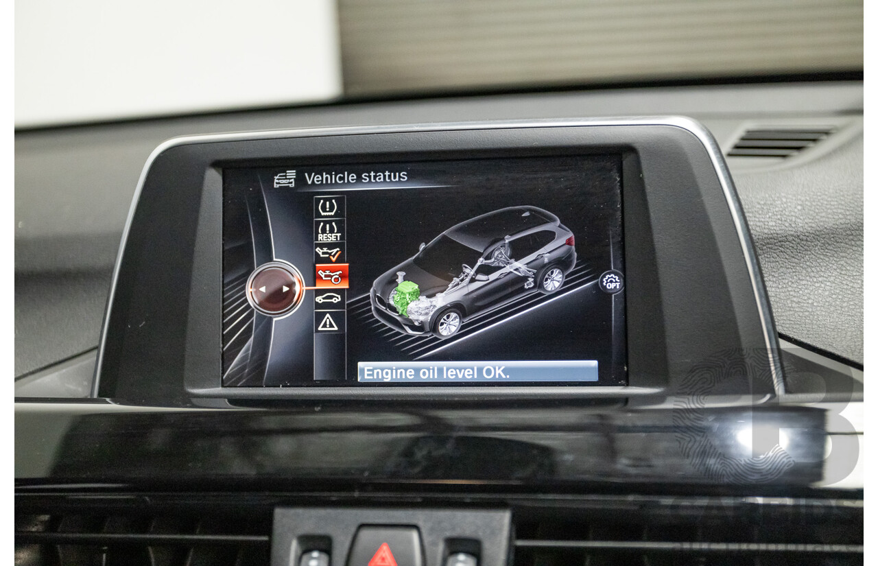 03/2016 BMW X1 sDrive 18D F48 4D Wagon Silver Turbo Diesel 2.0L