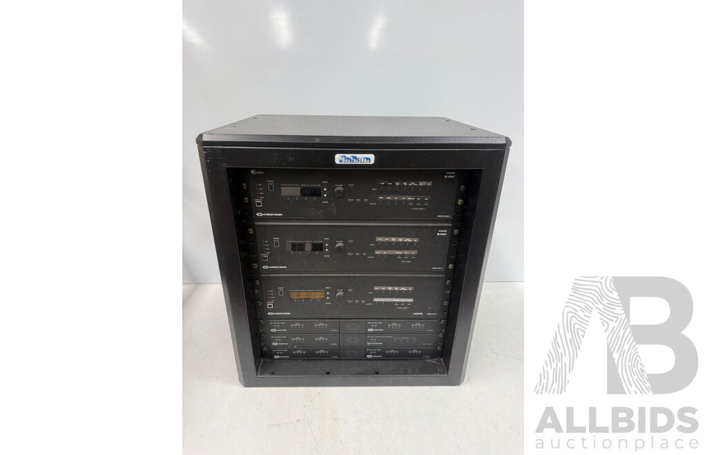 Hallam Rack Cabinet Containing Digital Media System - DMPS3-300-C + DMPS-200-C + ST-COM + C2N-VEQ4 + ST-COM