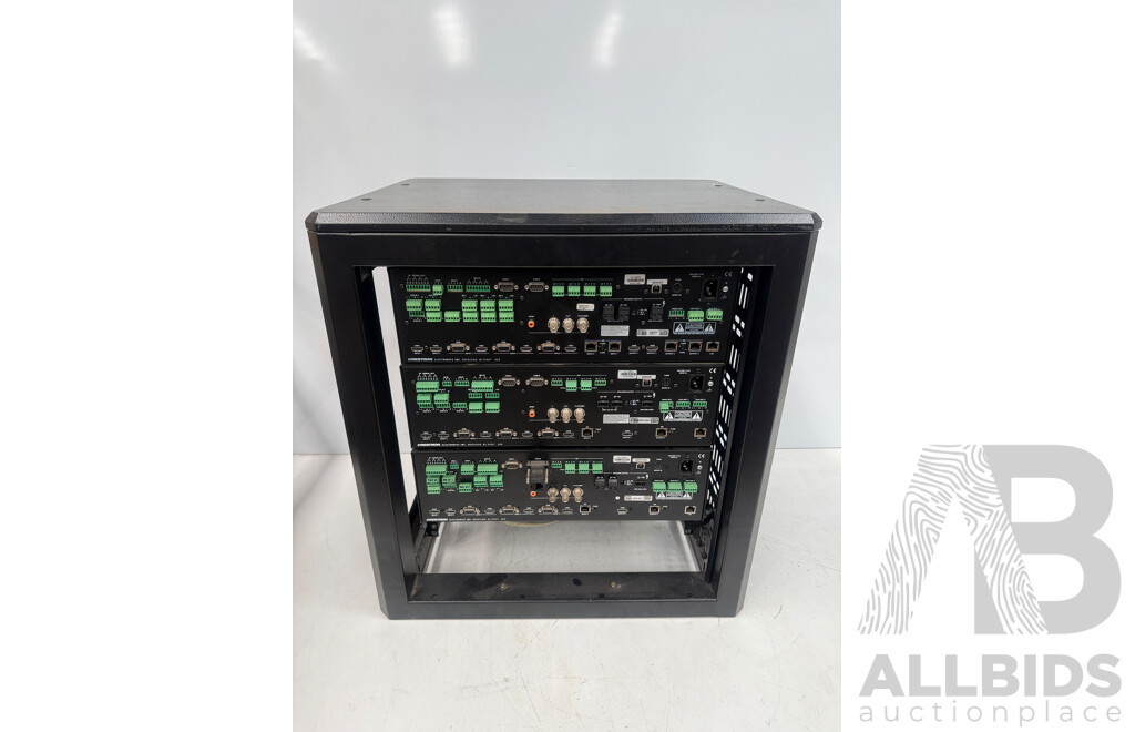 Hallam Rack Cabinet Containing Digital Media System - DMPS3-300-C + DMPS-200-C + ST-COM + C2N-VEQ4 + ST-COM
