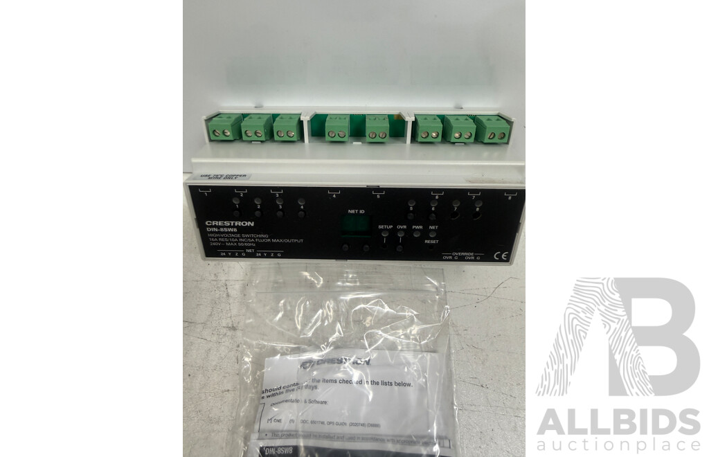Crestron DIN-8SW8-I DIN Rail High-Voltage Switch with Digital Inputs