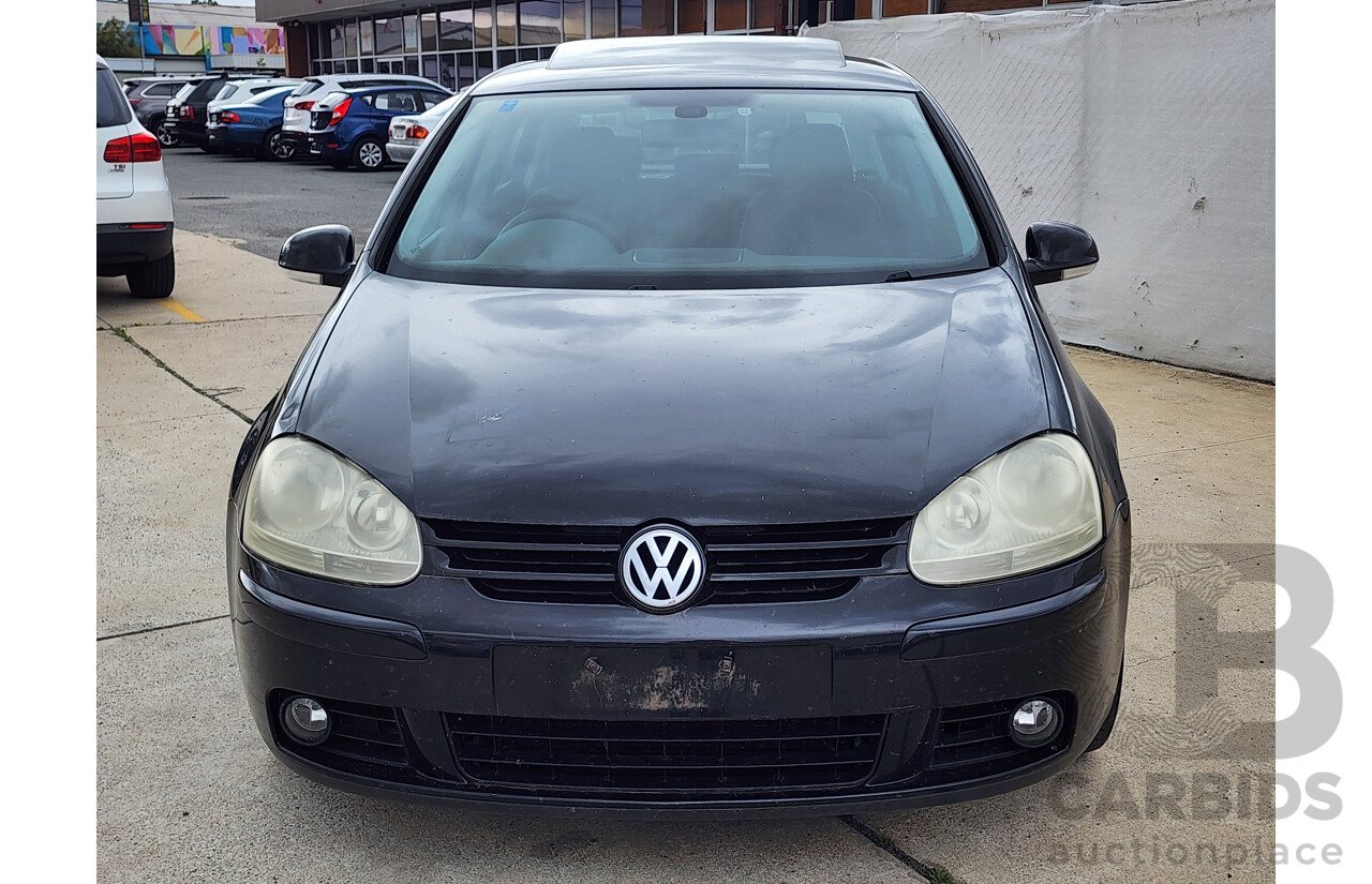 12/2008 Volkswagen Golf 2.0 FSI Pacific 1K MY08 UPGRADE 2 5d Hatchback Black 2.0L