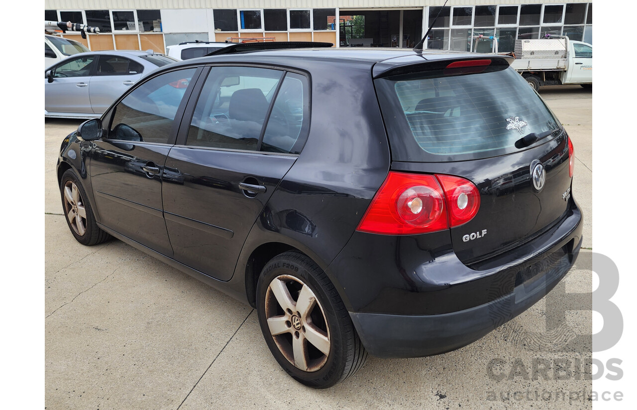 12/2008 Volkswagen Golf 2.0 FSI Pacific 1K MY08 UPGRADE 2 5d Hatchback Black 2.0L