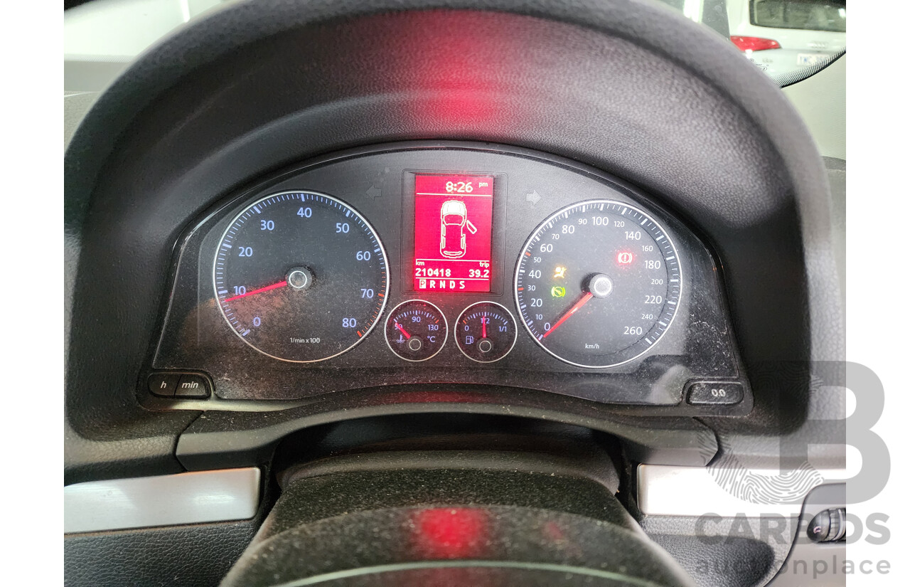 12/2008 Volkswagen Golf 2.0 FSI Pacific 1K MY08 UPGRADE 2 5d Hatchback Black 2.0L