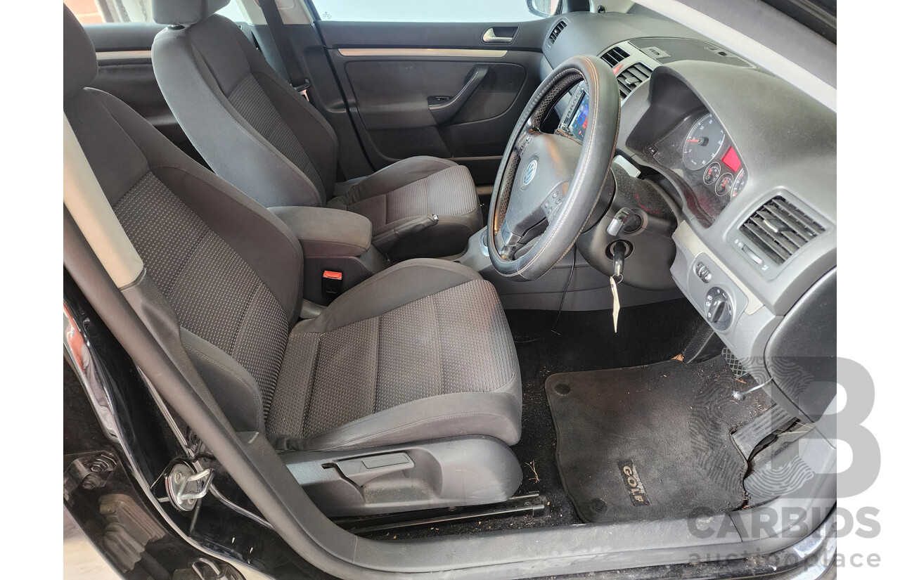 12/2008 Volkswagen Golf 2.0 FSI Pacific 1K MY08 UPGRADE 2 5d Hatchback Black 2.0L