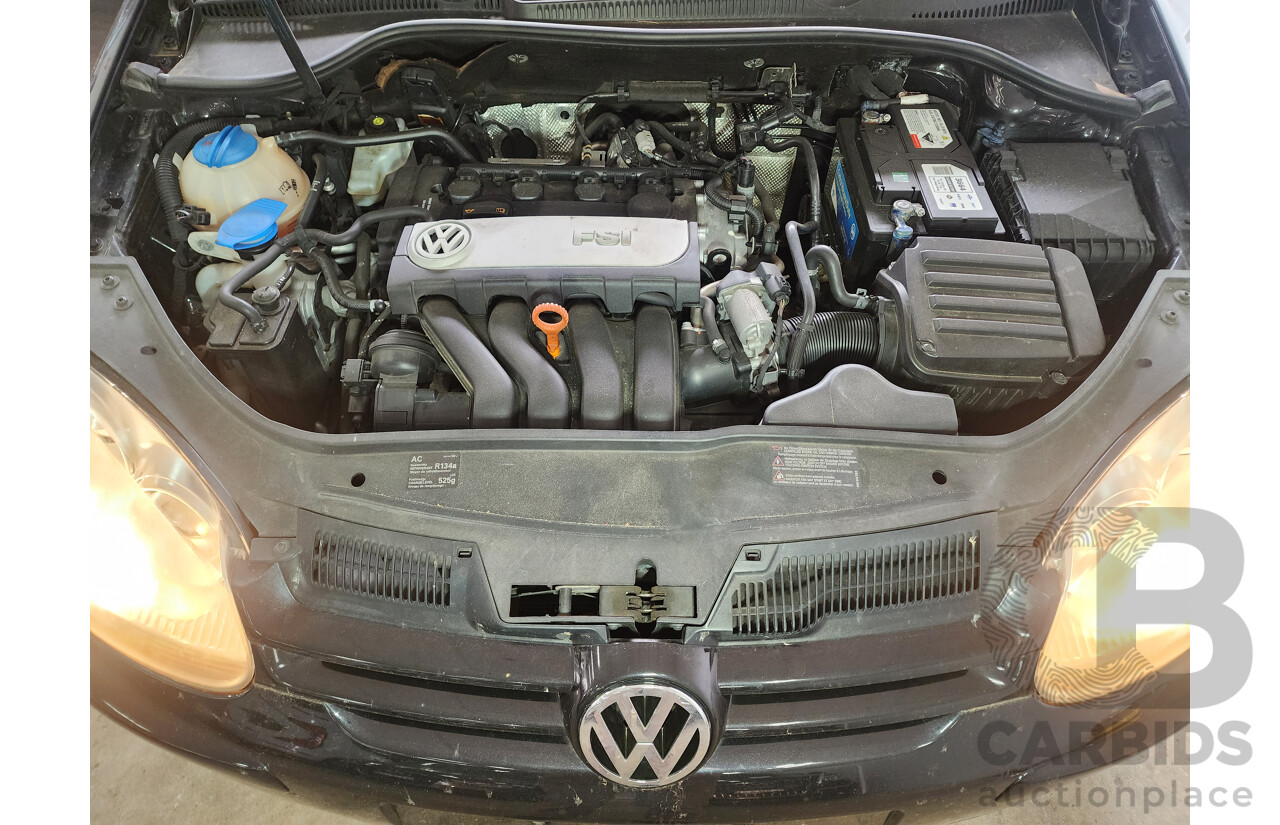 12/2008 Volkswagen Golf 2.0 FSI Pacific 1K MY08 UPGRADE 2 5d Hatchback Black 2.0L
