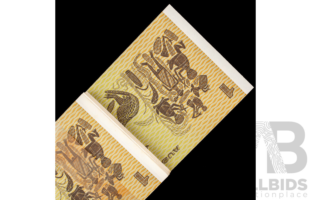 One Hundred Consecutive Australian 1982 UNC One Dollar Notes, Johnson/Stone R78, DLF 740387 - DLF 740486