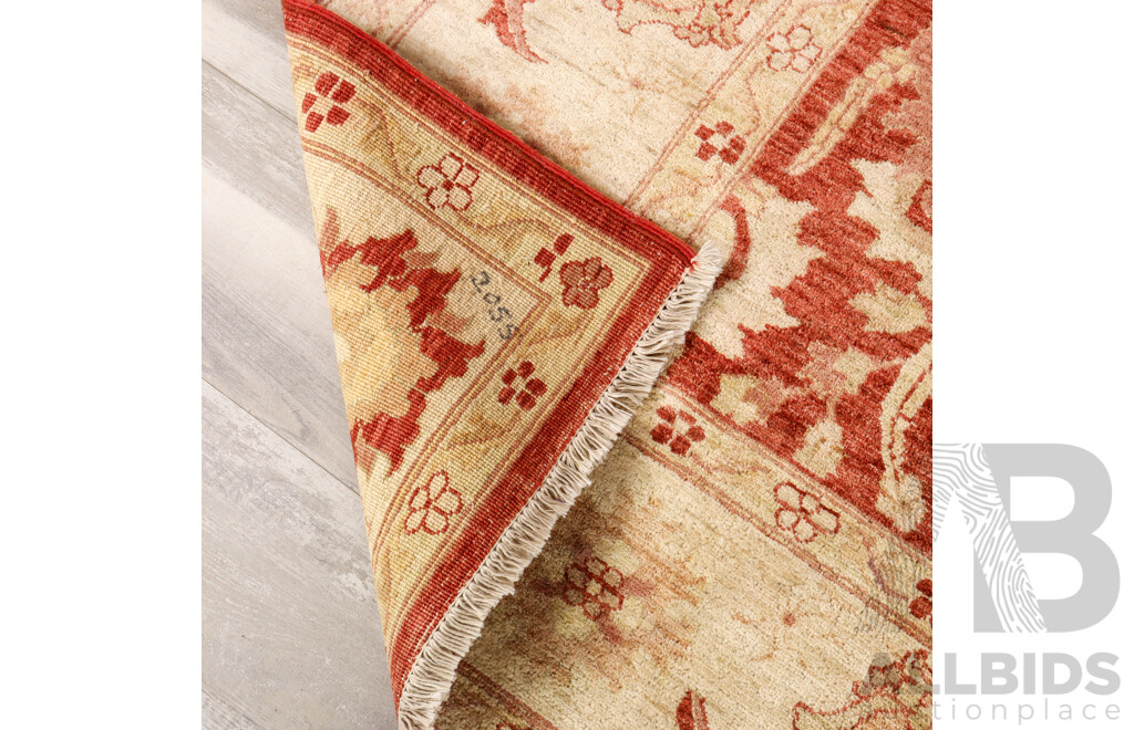 Large Hand Knotted Oushak Rug in Autumnal Tones
