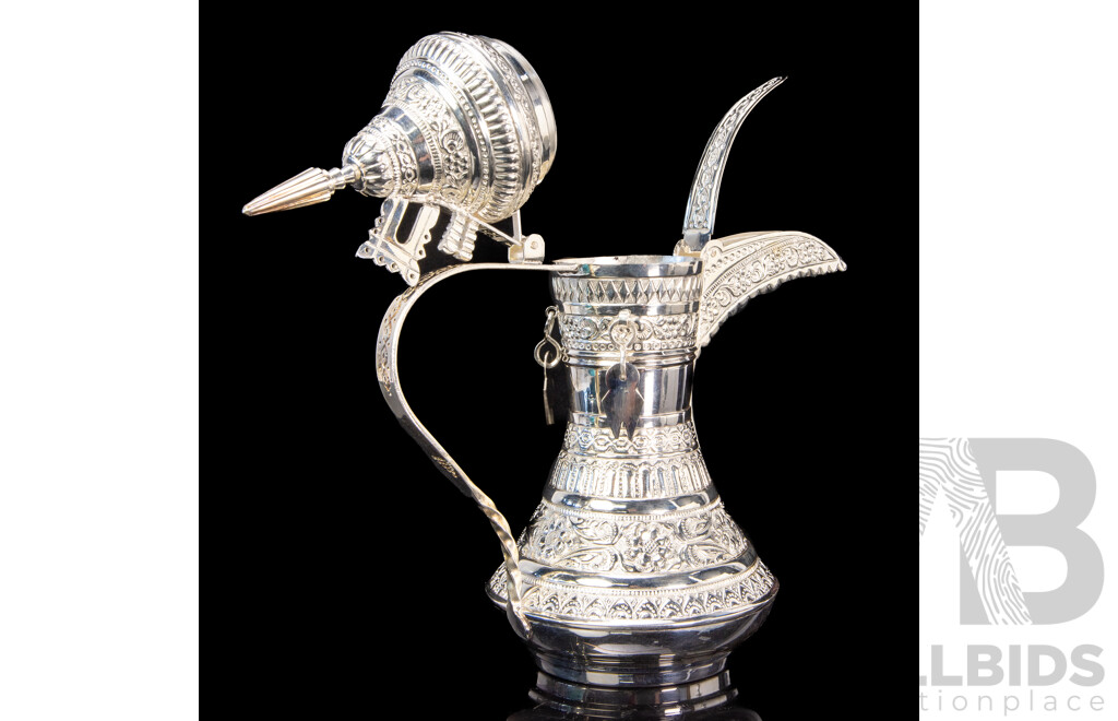 Omani Silver Mace and Rosewater Sprinkler in Presentation Case