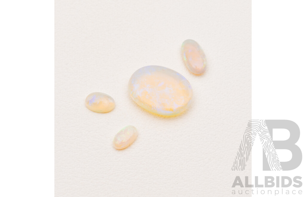 Collection of (4) Australian Opal Cabochons, 4.90ct