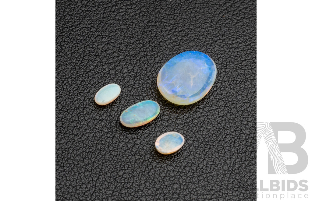 Collection of (4) Australian Opal Cabochons, 4.90ct