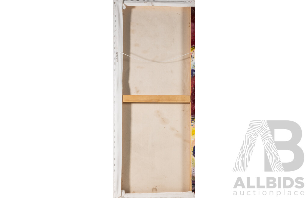 Jeremy Metivier, (20th Century, French- Born Australian), Red Nude, Wonderful Mixed Media on Canvas, 120 x 50 cm (frame)