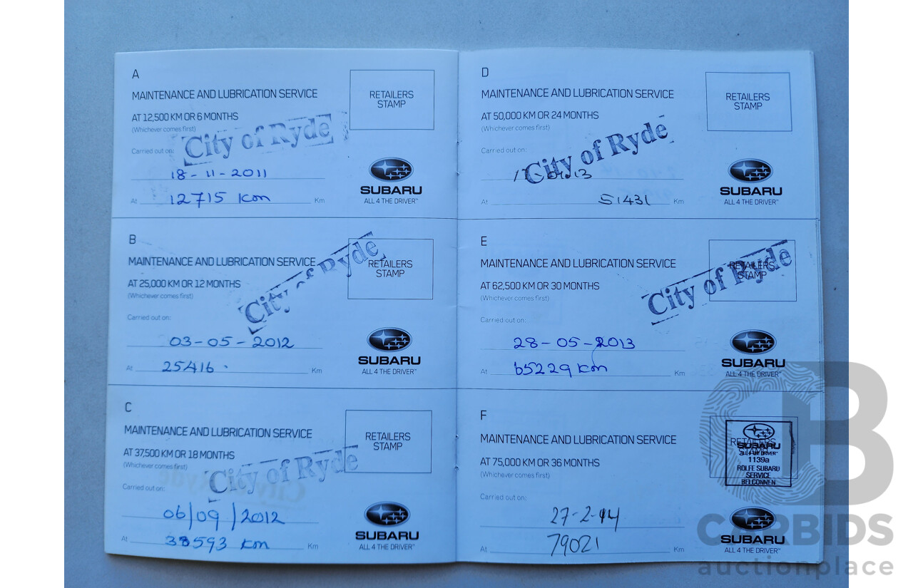 6/2011 Subaru Forester X MY11 4d Wagon White 2.5L