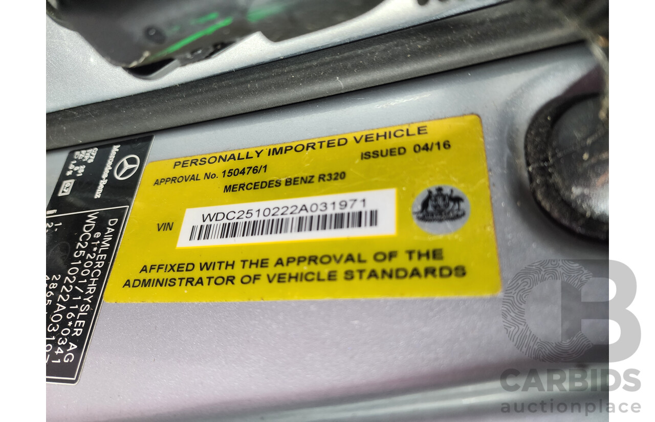 1/2006 Mercedes-Benz R 320 CDI (awd) 251 4d Wagon Silver 3.0L