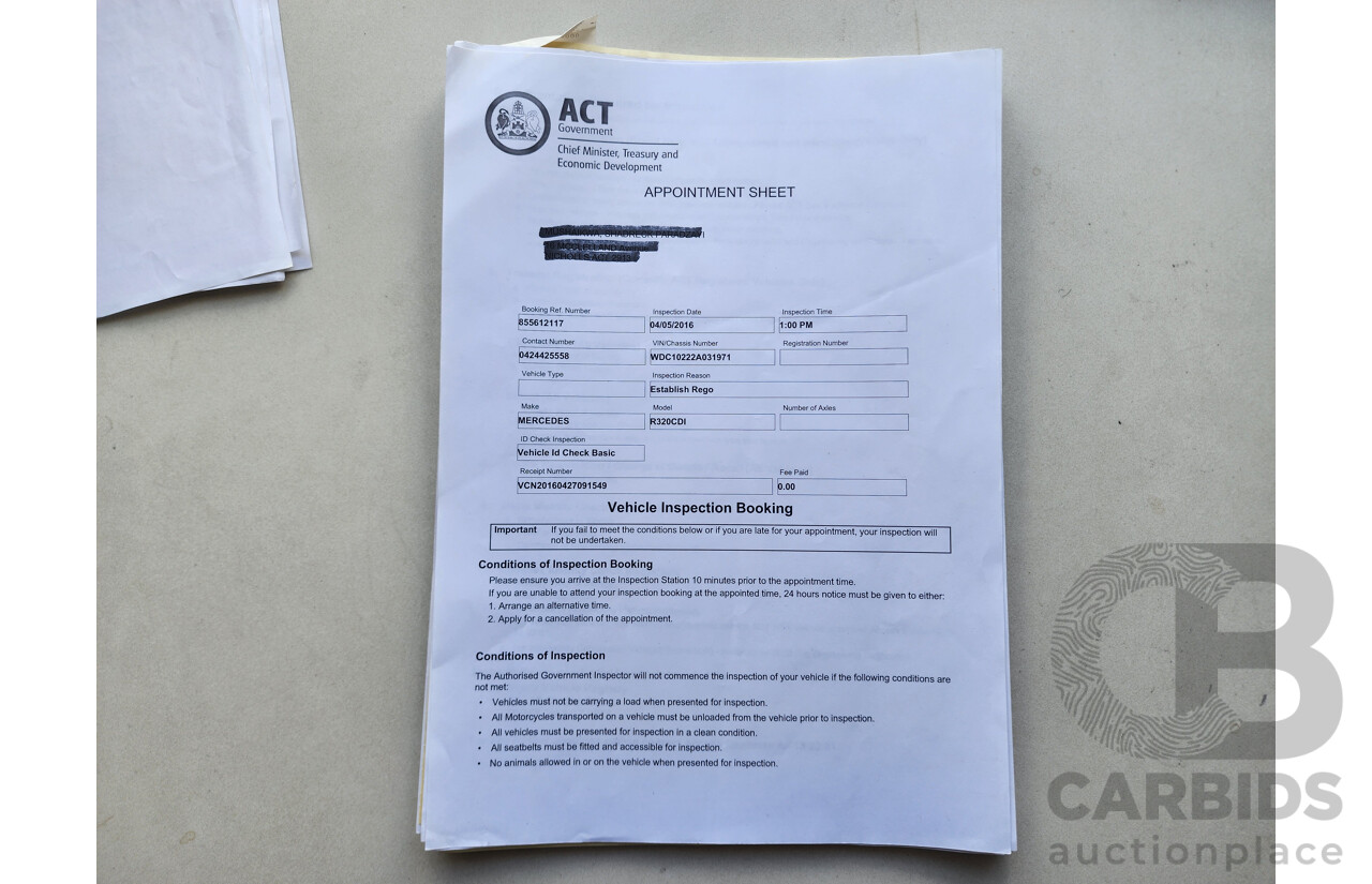 1/2006 Mercedes-Benz R 320 CDI (awd) 251 4d Wagon Silver 3.0L