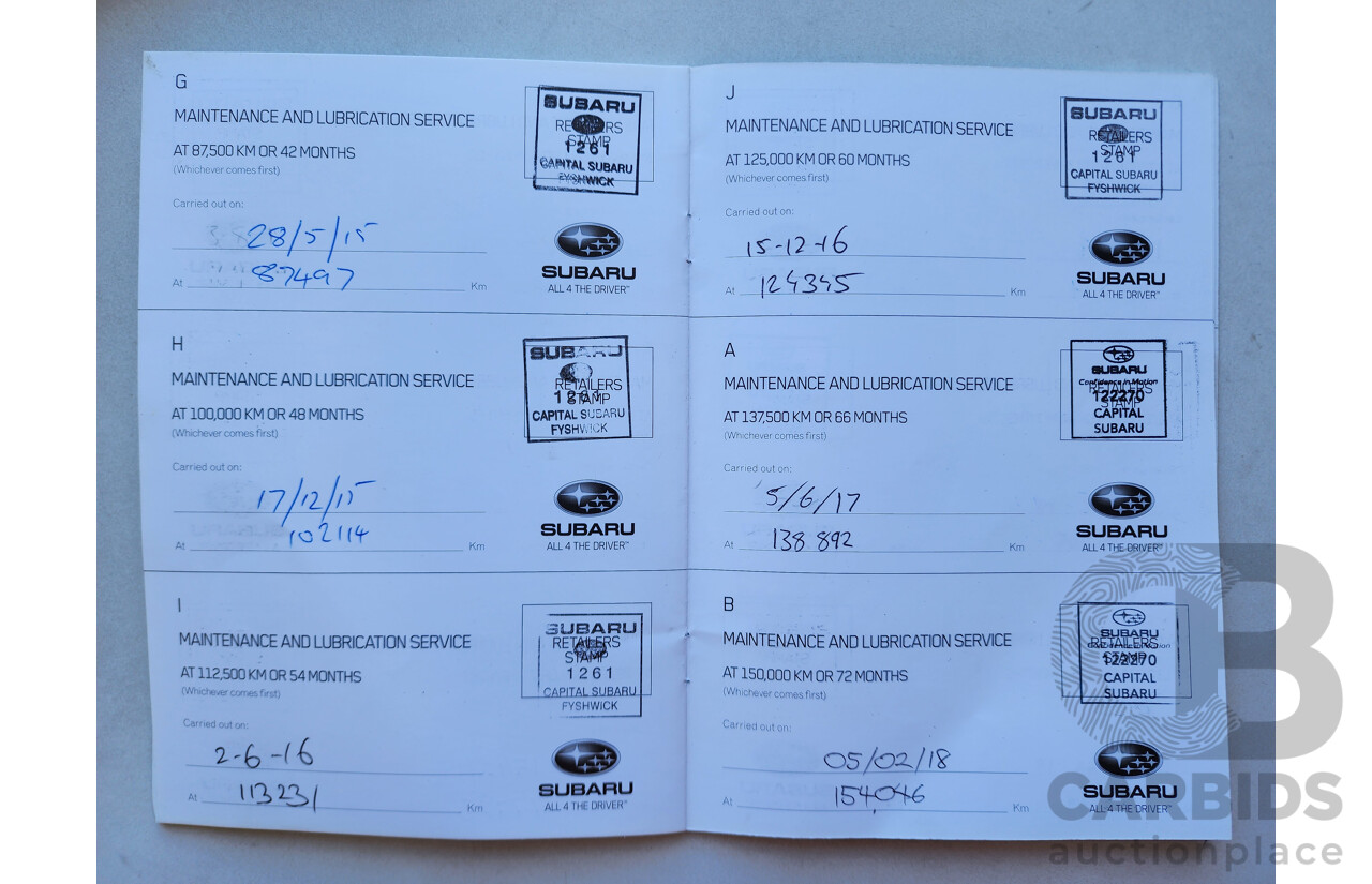 12/2011 Subaru Outback 3.6R Premium MY11 4d Wagon White 3.6L