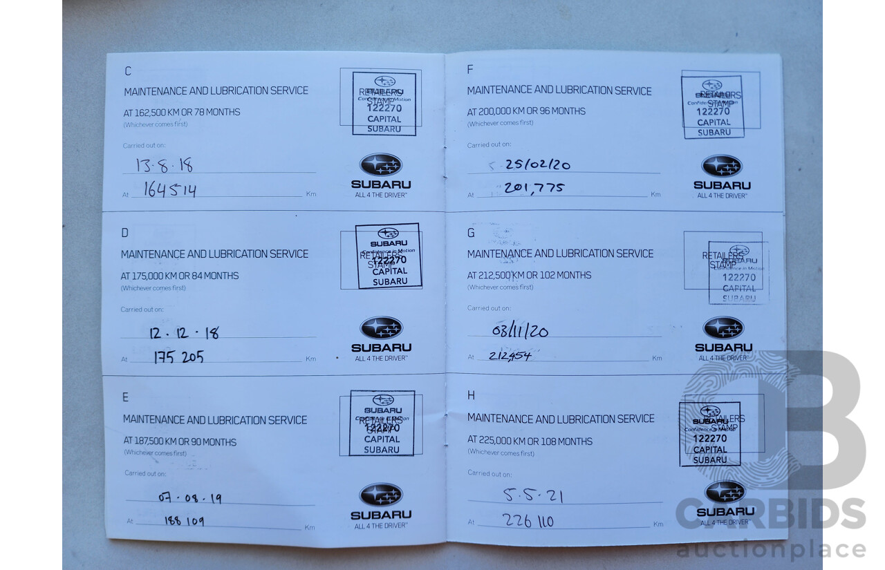 12/2011 Subaru Outback 3.6R Premium MY11 4d Wagon White 3.6L