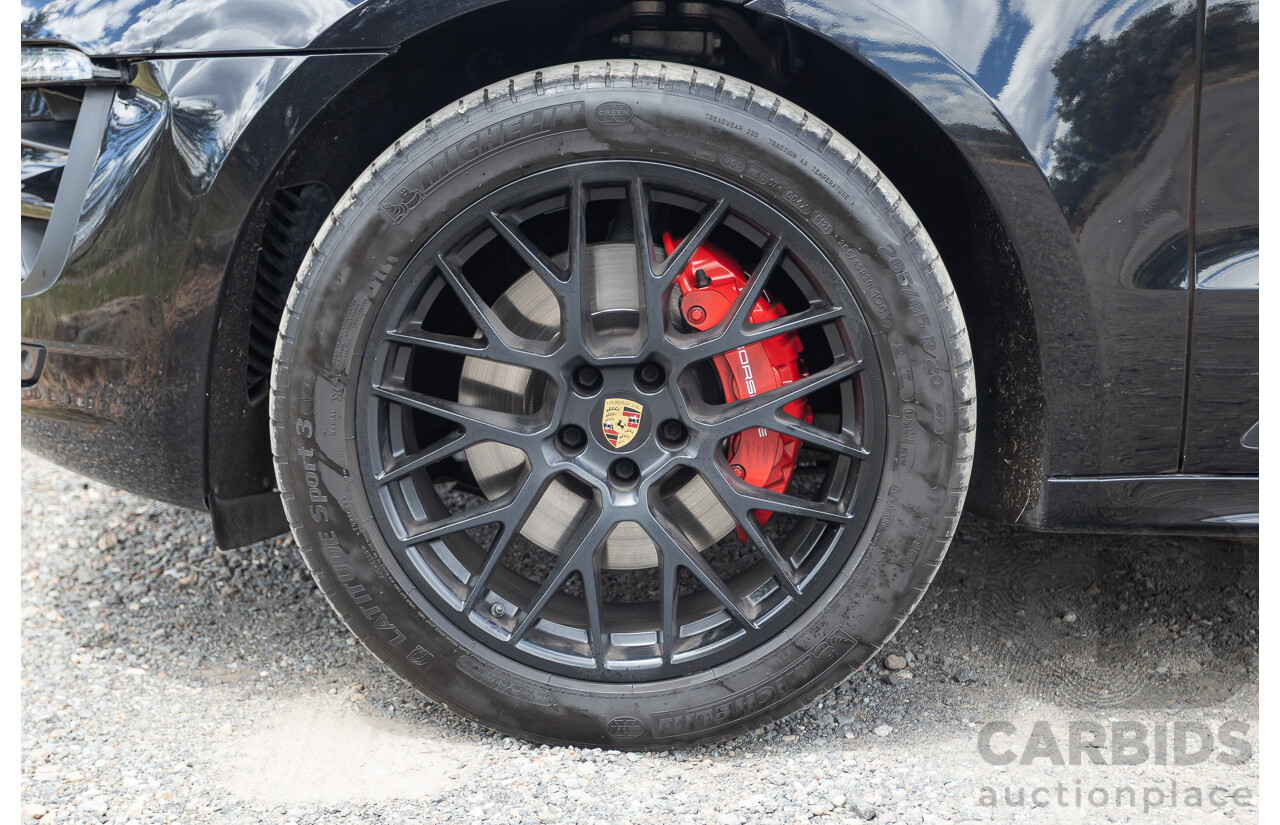 9/2016 Porsche Macan GTS (AWD) 95B MY16 4d Wagon Jet Black Metallic Twin Turbo V6 3.0L - Statutory Write Off