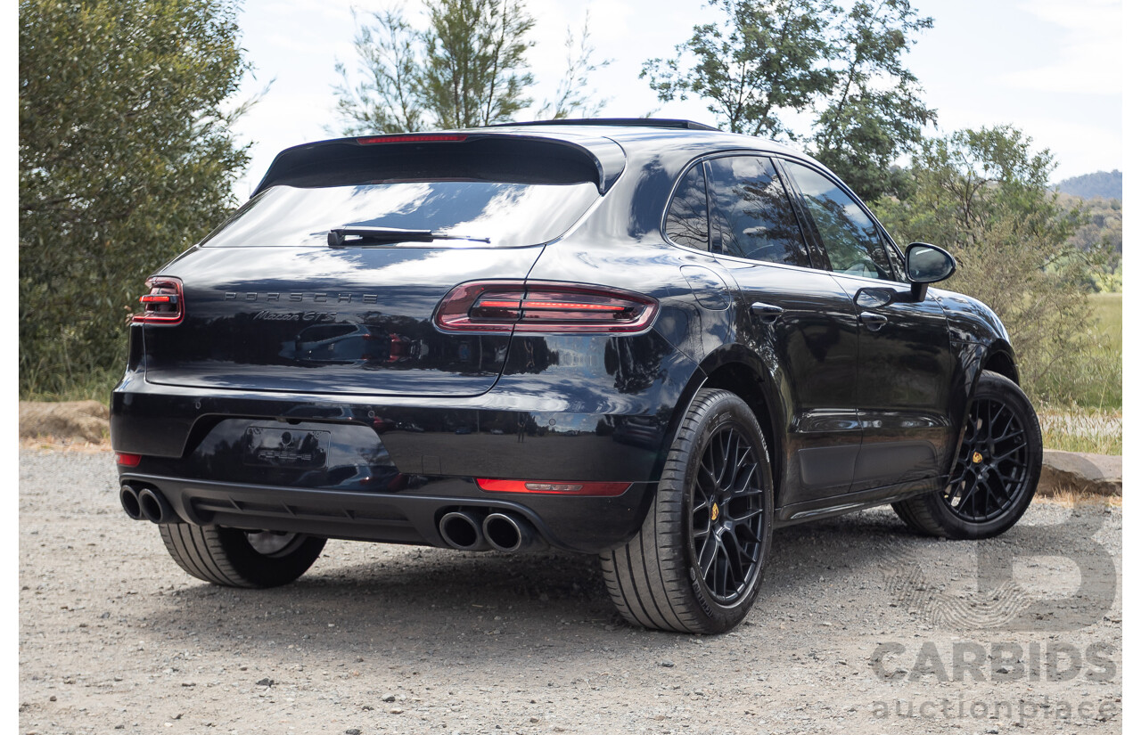 9/2016 Porsche Macan GTS (AWD) 95B MY16 4d Wagon Jet Black Metallic Twin Turbo V6 3.0L - Statutory Write Off