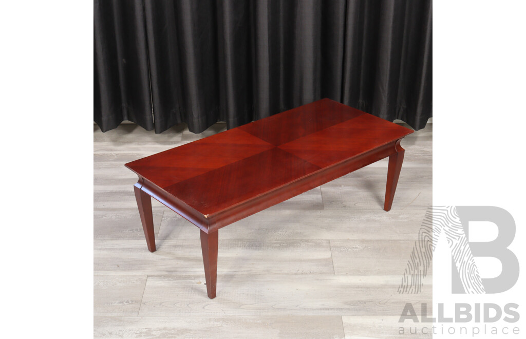 Mahogany Quarter Veneered Coffee Table