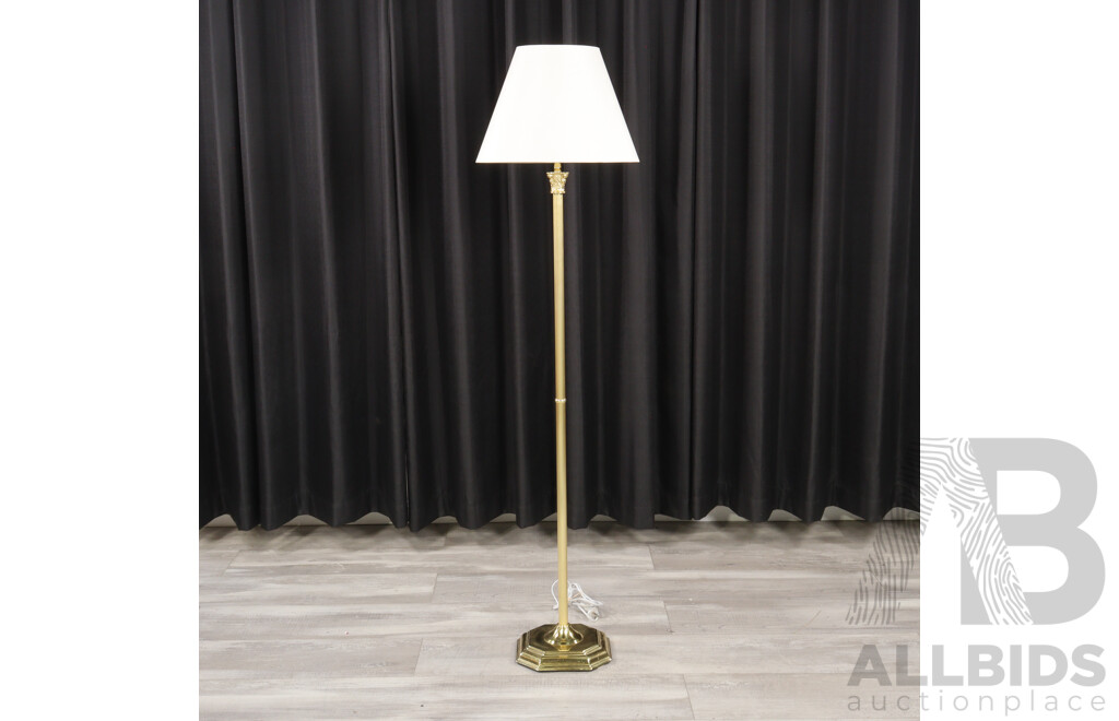 Fluted Brass Floor Lamp by Southside Lighting