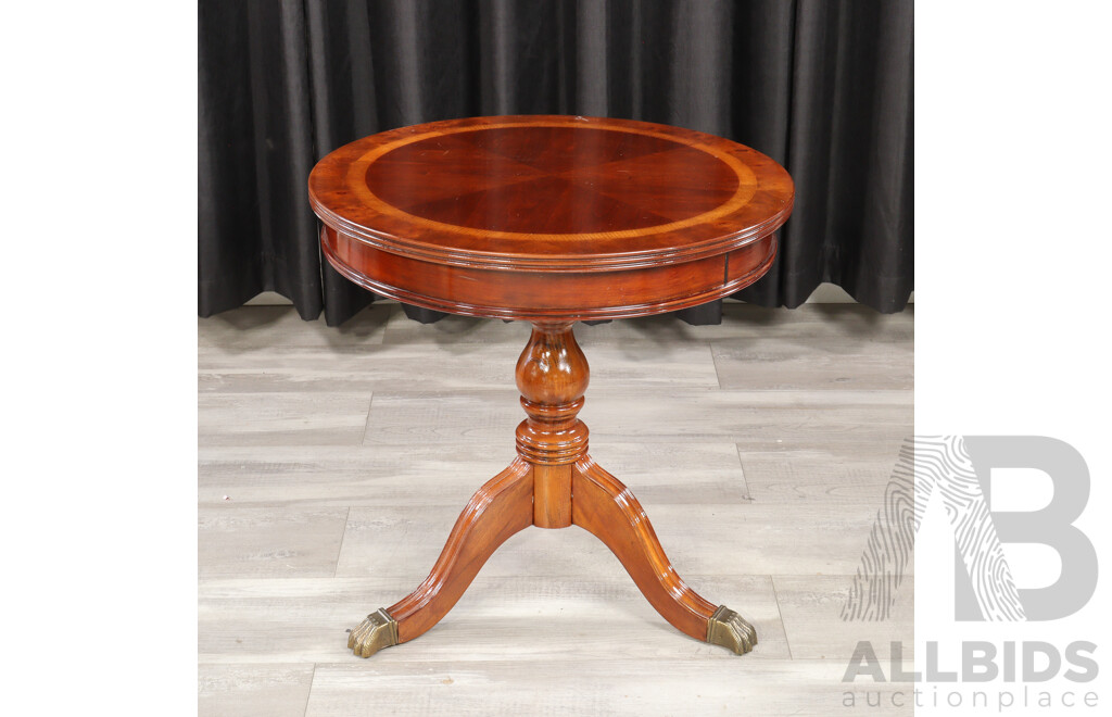 Queen Anne Style Drum Table by Drexel Furniture