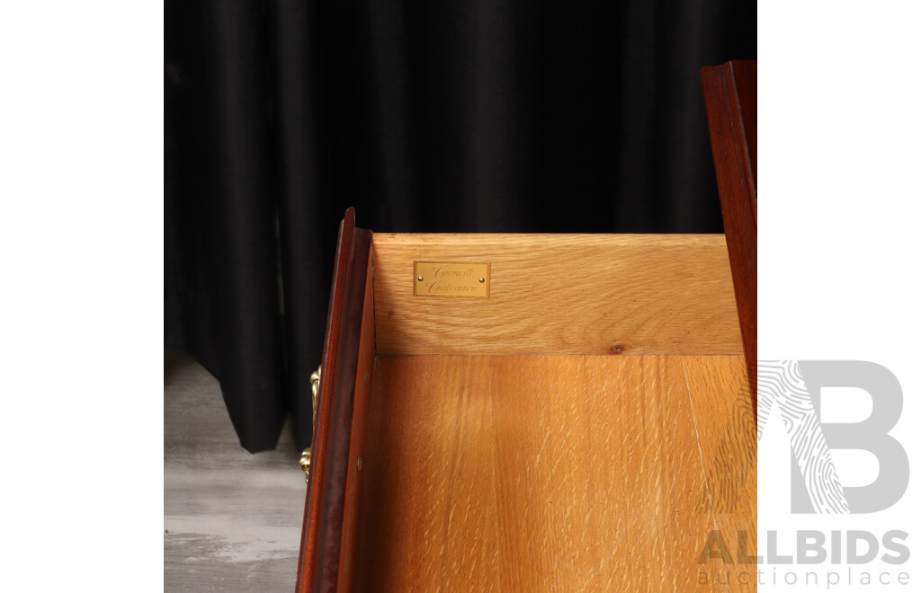 Mahogany Elevated Four Drawer Chest by Councill Craftsmen