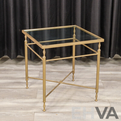Square Line Glass Top Occasional Table by Unifactor Corp