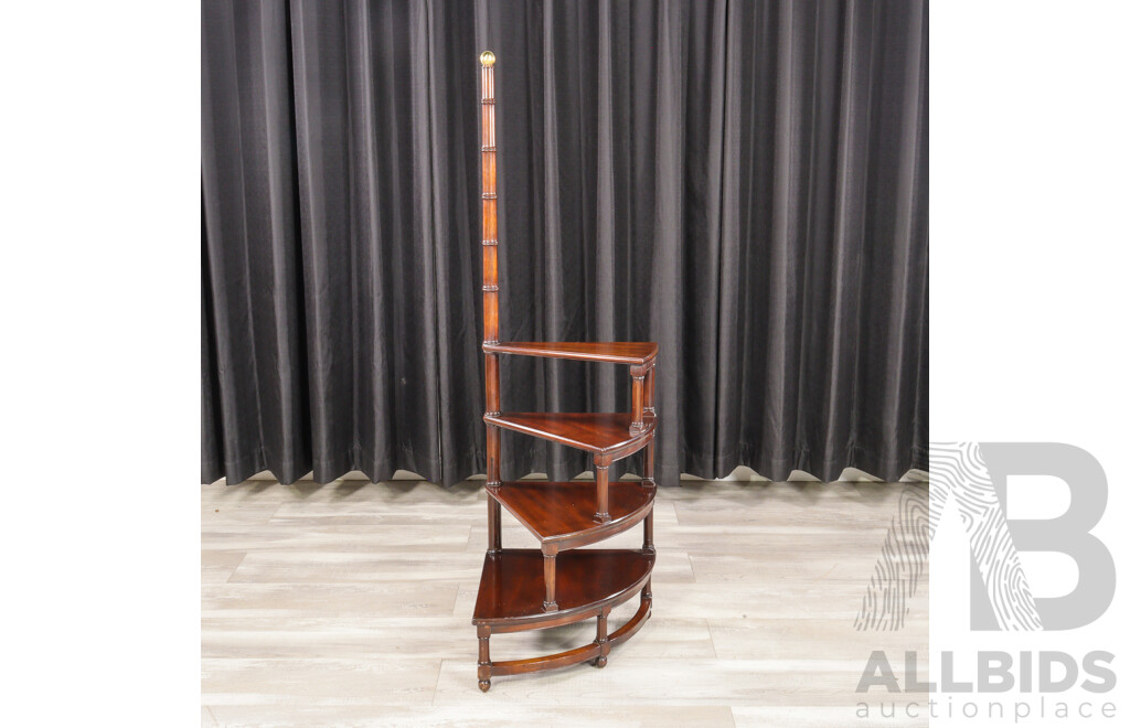 Victorian Style Spiral Library Stairs by Kittinger