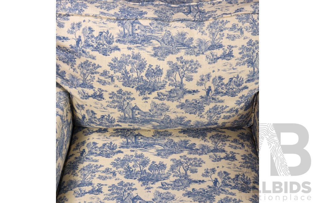 Pair of Fabric Upholstered Armchairs