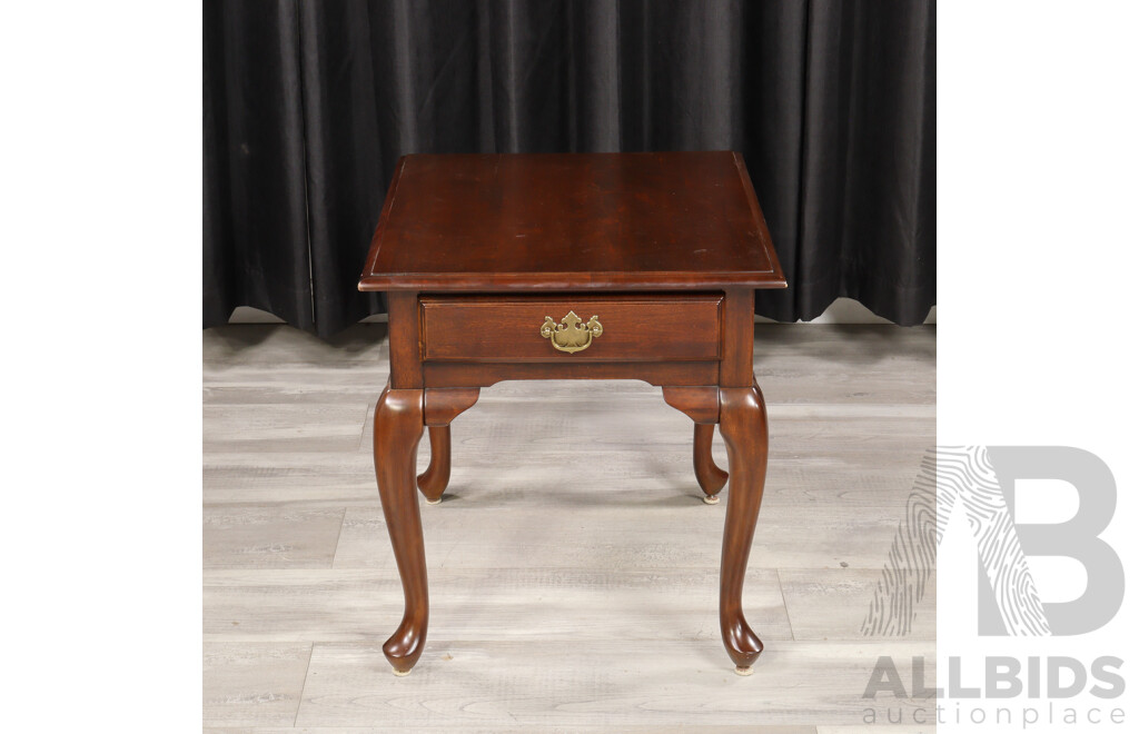 Mahogany Single Drawer Side Table Bt Kincaid Furniture for La-Z-Boy