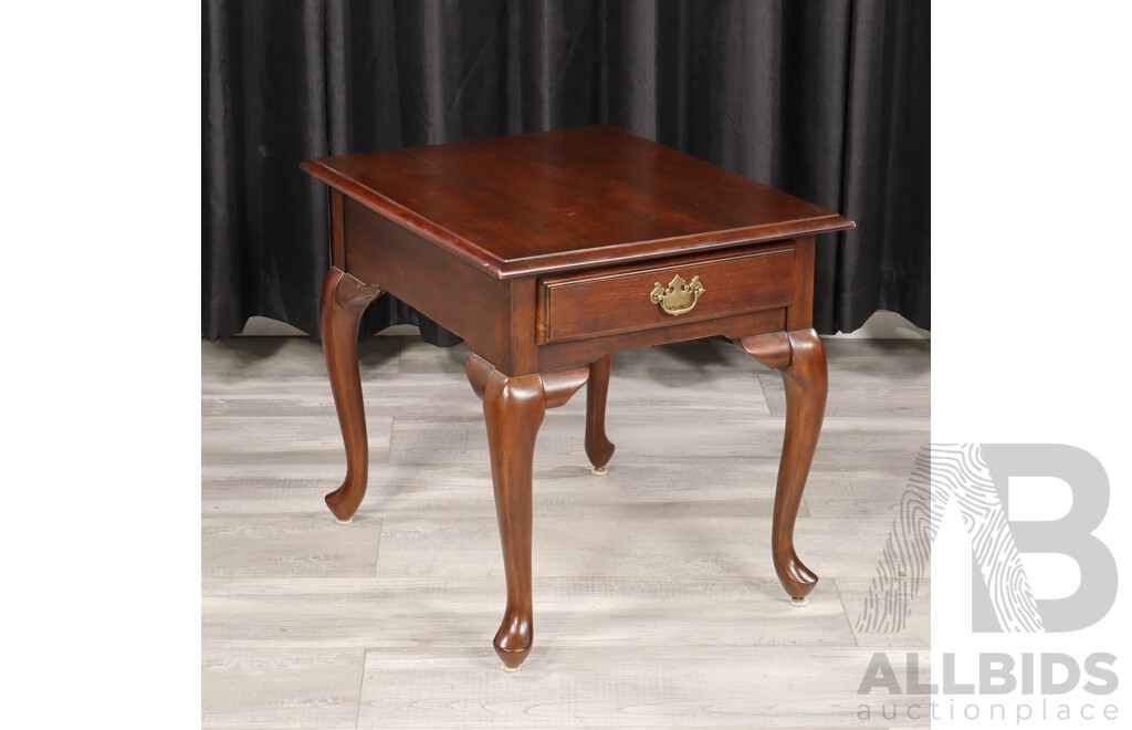 Mahogany Single Drawer Side Table Bt Kincaid Furniture for La-Z-Boy