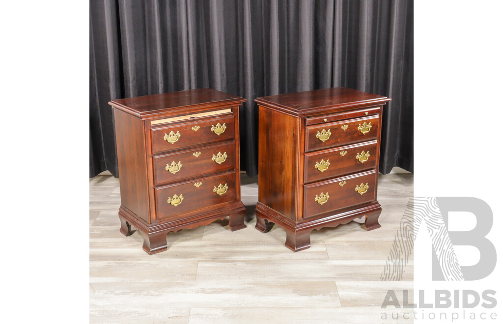 Pair of Three Drawer Bedside Chests by Kincaid Furniture for La-Z-Boy