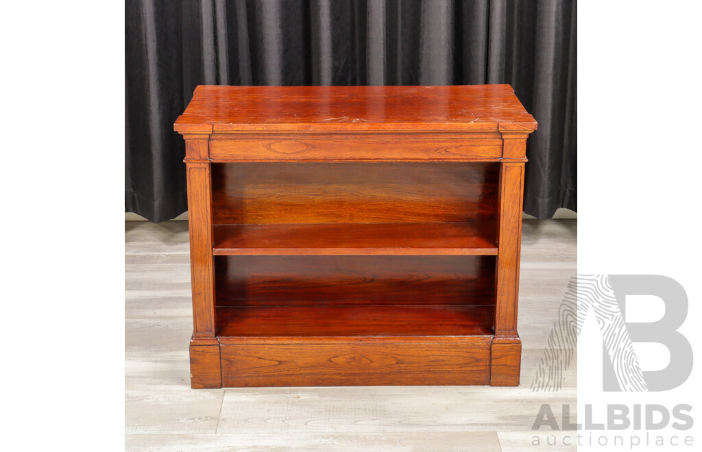 Victorian Style Mahogany Double Sided Open Bookcase
