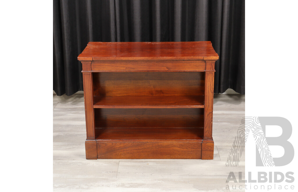 Victorian Style Mahogany Double Sided Open Bookcase