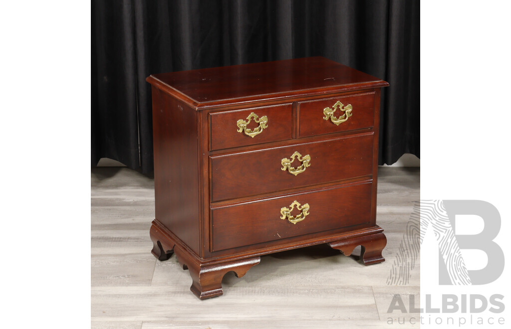 Mahogany Three Drawer Bedside Chest by Drexel