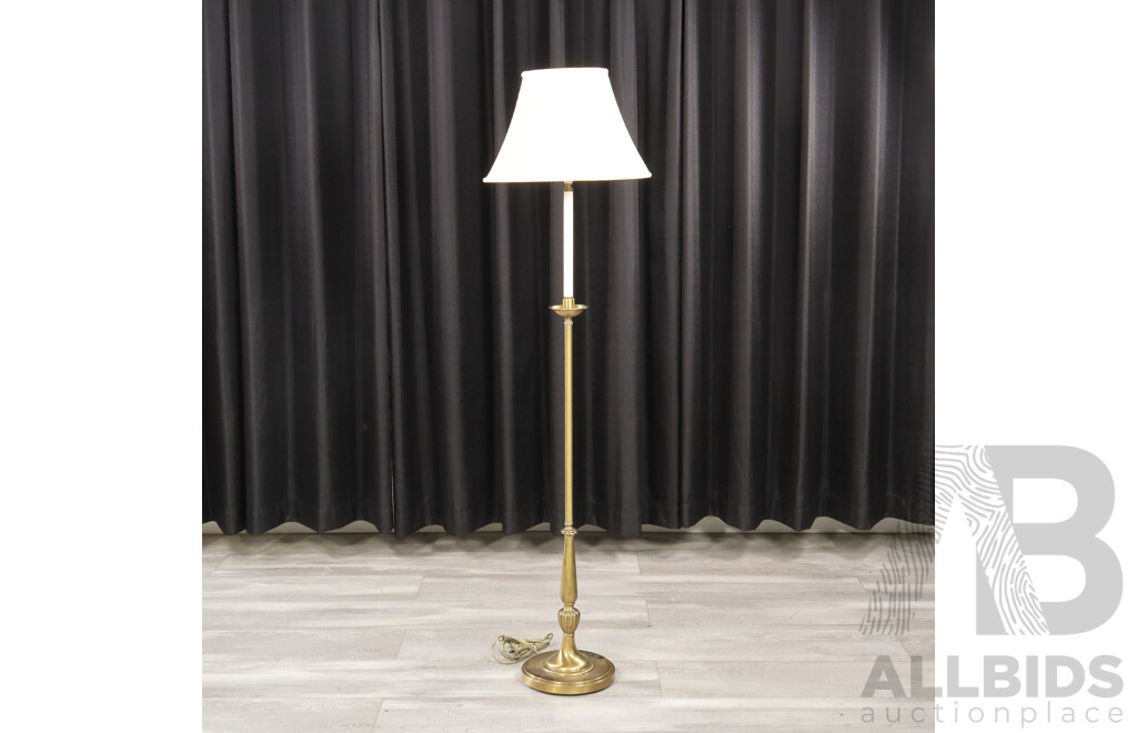 Turned Brass Floor Lamp