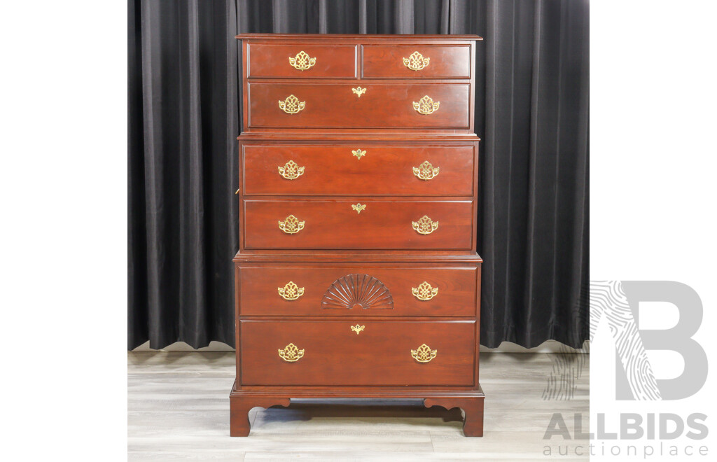 Georgian Style Tier Chest of Seven Drawers by Brandywine Furniture